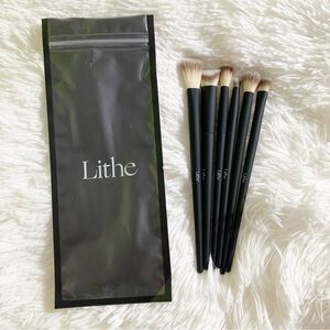 Lithe Black Makeup Brushes 6 Peices